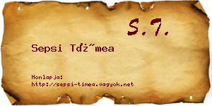 Sepsi Tímea névjegykártya