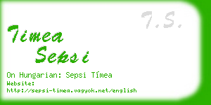 timea sepsi business card